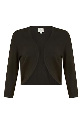Image of Yumi Black Knitted Curve Bolero (UK, Numeric, 12, Regular, Regular, Black)