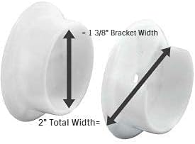 Miniatura 4 de Poste de armario de madera maciza de 1 38 pulgadas de grosor con soportes de plástico (3 pies)