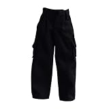 1/12 Scale Action Figure Pants, 6 Inch Male Doll Clothes, Black