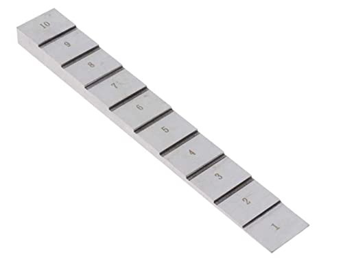 10 Step Ultrasonic Calibration Test Blocks 1mm 2mm 3mm 4mm 5mm 6mm 7mm 8mm 9mm 10mm Calibration Board for Ultrasonic Thickness Gauge Thickness and Linearity in NDT Testing with 1018 Steel miniatura 1