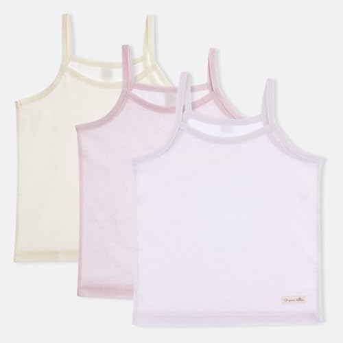 100% Certified Organic Cotton Breathable Tank Tops Lightweight Jacquard Super Soft Camisole Undershirts Toddler Boys Girls