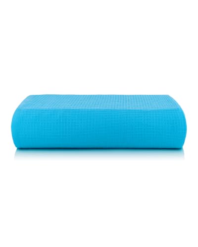 Image of Casa Copenhagen, Egyptian Cotton - Waffle Terry Towel 4 Piece 100% Cotton Large Bath Towel Set - Teal Blue