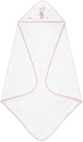 Interbaby - Capa de Baño Bebe Blanco/Rosa | Toalla Bebe con Capuc...