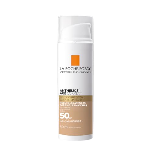 La Roche-Posay, Anthelios Age Correct SPF50 con Color, Protección, 50 ml