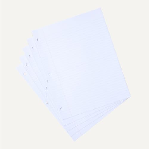 Amazon Basics College Ruled Loose Leaf Binder Paper for School or Office, 11" x 8.5", 100 Sheets, White, 6-Pack - image 4