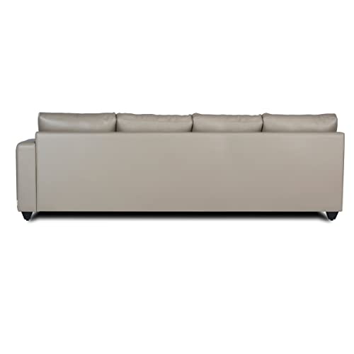Image of Wakefit Sofa Set | 3 Year Warranty | Sofa 3 Seater, 3 Seater Sofa for Living Room, Wooden Sofa Set, 4 Seater + Left Aligned, Sofa for Living Room - Napper(Jindal : Cappuccino)