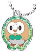 Takara Tomy Pokemon Sun & Moon Metal Keychain Figure Mascot ~1" - Rowlet