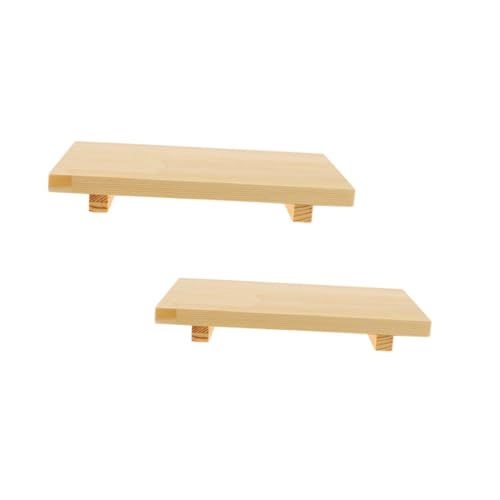 Set de 2 platos estilo japonés para sushi de madera miniatura 1