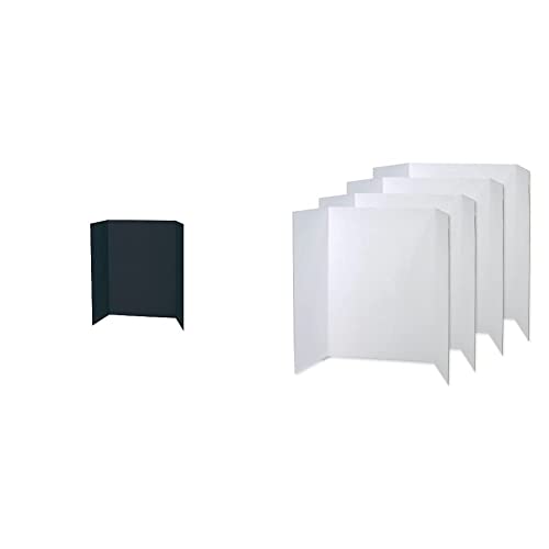 Spotlight Display Board - 48 X 36 Inches - 1 Ply Black & Presentation Board, White, Single Wall, 48" X 36", 4 Boards Pk #TOP7