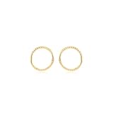 Carissima - Pendientes de aro trenzados para mujer en oro amarillo de 9 quilates, talla única, Oro amarillo, Sin gema