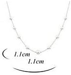 Miniatura 3 de Crystalline Azuria Collar de hilo con perlas blancas de imitación chapado en oro blanco o rosa de 18 quilates para mujer