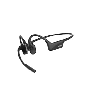 OpenComm2 2025 Upgrade – Open-Ear Bone Conduction Headphones, Wireless Bluetooth Headset with Noise Canceling Mic & Mute Button for Work Calls and Meetings, 16 Hour Talk Time for Mobile & PC – C120