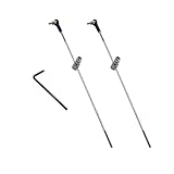 2PCS RC Boat Push Rod Kit M2 Plastic Tie Rod Ends Ball Joint with Pushrod and Pushrod Connector Linkage Stopper for RC Boat Ship Airplane DIY Model Toy Replace Parts (M2 Rod End,M2x150mm Pushrod)