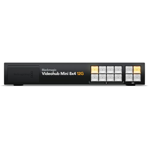 Image of Blackmagic Design Videohub Mini 8x4 12G Router, 8 Inputs and 4 Outputs