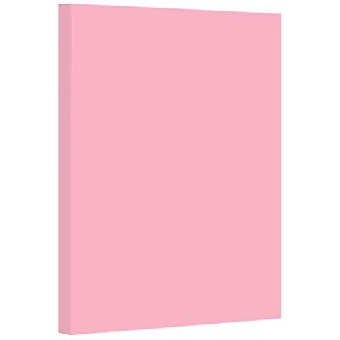 Pink Pastel Color Card Stock Paper, 67lb Cover Medium Weight Cardstock, for Arts & Crafts, Coloring, Announcements, Stationary Printing at School, Office, Home | 8.5 x 11 | 50 Sheets Per Pack Cover