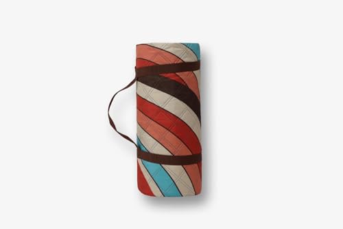Image of Picnic Blanket Waterproof Camping Mat 200cm Large Beach Picnic Mat with Portable Handy Tote for Travel Sports Home Yoga Park Grass Mat for Baby (Waves Pattern)