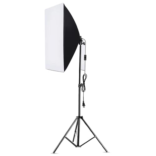 Image of Softbox Photography Lighting Kit, 85W LED Dimmable Bi Light, 24x24in Video Equipment with Remote Control & Adjustable Tripod Stand, Ideal for Photography Lighting (US Plug)