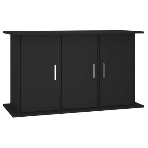 vidaXL Aquariumständer, Schwarz, 101x41x58 cm, Holzwerkstoff, Fischbeckenständer mit Stauraum, 3-stufiges Regal, Vielseitig, Für Innenbereich