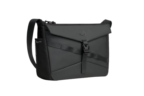Image of ASUS ROG Archer Messenger (BC2400) Gaming Laptop Messenger Bag for Up to 14-inch Laptops, Premium Protective Interior, YKK Anti-Theft Zippers, RFID Blocking, MOLLE System, Hidden Pocket, Black