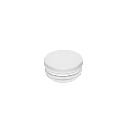 Preisvergleich Produktbild Rundstopfen 42 mm Weiss / 1 Stück / Kunststoff Lamellenstopfen Abdeckkappe
