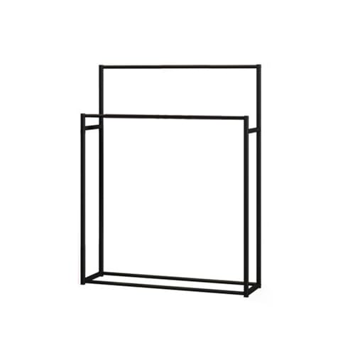 Rack de serviette autoportante moderne LWX noir petit format pour sol - 2