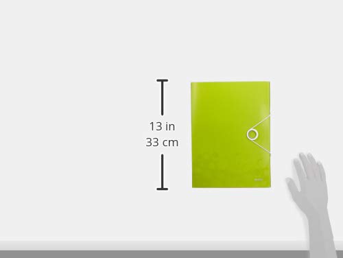 Leitz Organiser File, Elastic Band Fastener, Metallic Green, WOW Range, 46360064 - Image 3