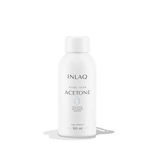 INLAQ Removedor de uñas con acetona 100 % pura, 100 ml
