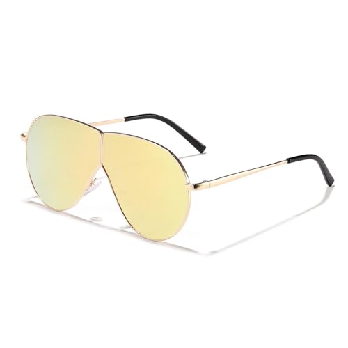 Lunettes de soleil UV400 avec monture en métal et verres océan