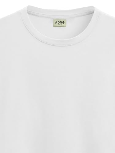 Image of ADRO Men's Cotton Regular Fit Combo Plain Solid T-Shirt Pack of 2