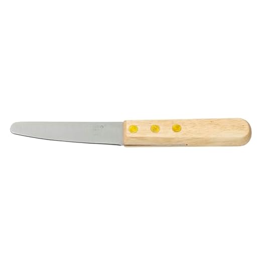 Winco KCL-3 7.5-Inch Oyster/Clam Knife with 3.5-Inch Blade, Medium, Stainless Steel, Tan