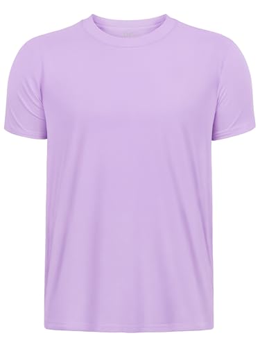 Image of Boys Neon Shirts Dry Fit Athletic T Shirts UPF 50+ Performance Cooling Shirt Short Sleeve Rash Guard Kids Top for Boys Girls