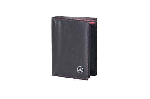 Preisvergleich Produktbild Eldera Herren Geldbörse Auto Logo M1 Schwarz-Rot Leather