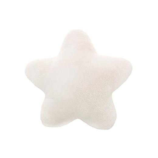 NYGGTYK 1 cuscino a forma di stella, morbido cuscino decorativo, adatto per auto, soggiorno, divano e camera da letto (bianco)