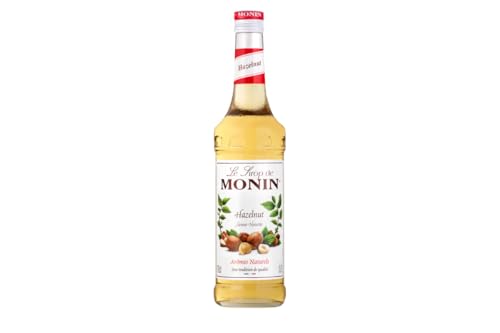 MONIN Premium Hazelnut Syrup 700ml for Coffee and Cocktails. Vegan-Friendly, 100% Natural Flavours and Colourings. Sugar-Free Hazelnut Coffee Syrup,Packaging may vary