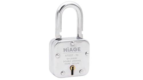 Image of Smart Shophar Brass and Steel Hiage Atoot Padlock 45 MM Silver, Pack of 5 with Keys /Multipurpose Hardened Shackle Padlock for Door, Gate, Shutter and Home /Drill Resistant Body