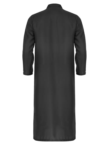 Clergy Robe for Men - Long Sleeve Button Maxi Robe Gown for Minister, Choir, Pulpit, Preacher2