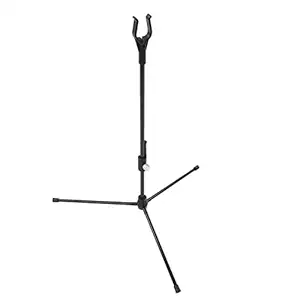 Ubersweet Recurve Bow Stand, Archery Bow Holder Portable for Outdoor (Black)