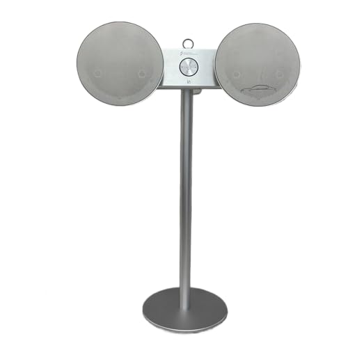 ZGOUO Lautsprecherständer Aluminiumlegierung,kompatibel mit Bang & Olufsen Beoplay A8 MK1 und MK2 Lautsprechern CNC-Bearbeitung mit integriertem Netzkabel schraubbefestigtem Audio-Design (Silber)