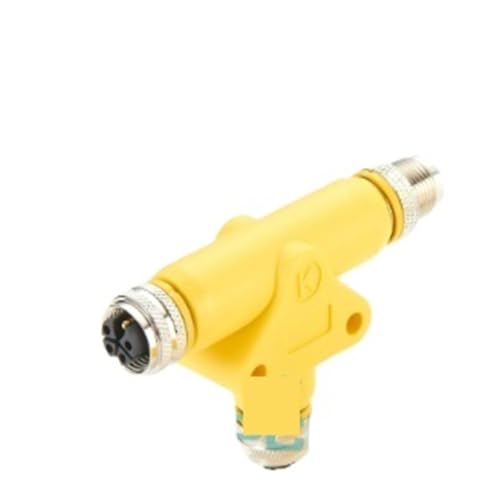 Conector Tipo T M12 Código K Divisor PCM-S-0450 para Cables de Alimentación Eléctrica