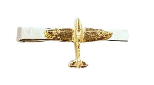 Pinza de corbata Spitfire chapada en oro que evita corbatas torcidas con estilo