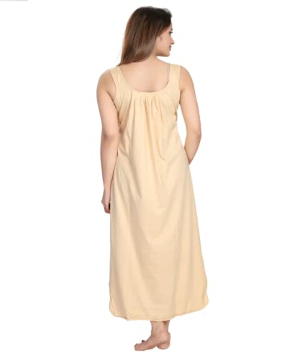 Image of H & C Full Length Women's Hosiery Cotton Fabric Long Nighty Slip /Camisole Slip /Night Wear Maxi for Women Free Size