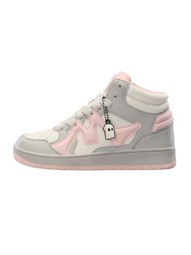Image of The Souled Store UBZ Ascend: Women and Girls High Top Sneakers | Colourblocked Trainer with Durable PU Upper, Thick Rubber Sole & Padded Collar