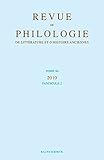  Revue De Philologie, De Litterature Et D\'histoire Anciennes: Fascicule 2