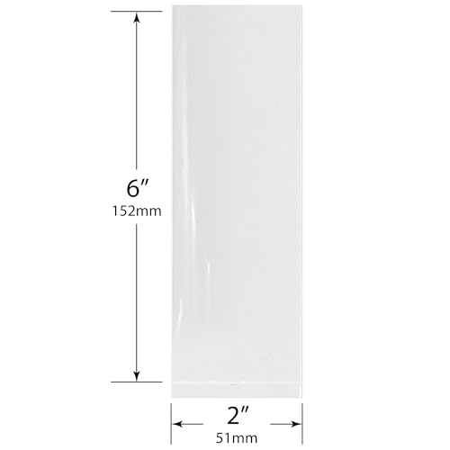 Plymor 2 x 6 inch, 1.25 Mil Flat Open Clear Poly Bags (Case of 5,000) image 5