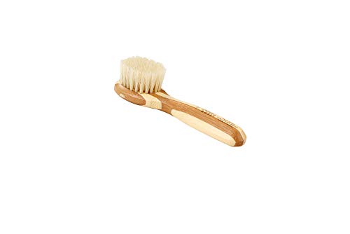 Bass Brushes | Esthetician Grade Bath & Body Facial Brush | 100% Natural Bristle FIRM | Pure Bamboo Handle | Striped Finish | Model 406 - SB