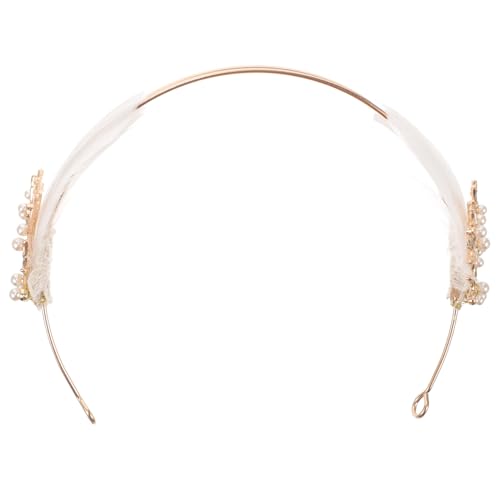 Accessoire cheveux mariage plumage blanc et bandeau de soirée pour femme