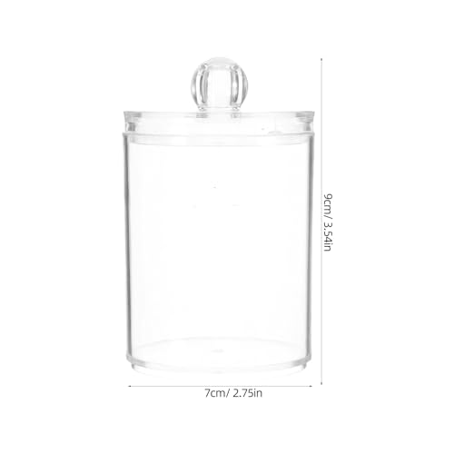 Botes de almacenamiento acrílico transparentes en pack de 2 unidades con tapas herméticas 3