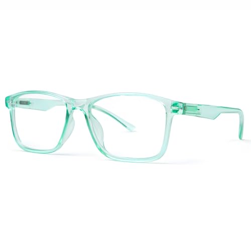Image of UV Protection Glasses Blue Cut Blocking Harmful Rays Glasses for Men & Women Zero Power Computer Specs Eye Protection Lightweight Frame with Case & Cleaning Cloth