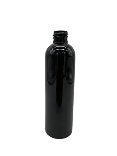 Natural Farms 4 oz Black Cosmo Plastic Bottles -12 Pack Empty Bottle Refillable - BPA Free - Essential Oils - Aromatherapy | Black Twist Top Cap - Made in the USA4