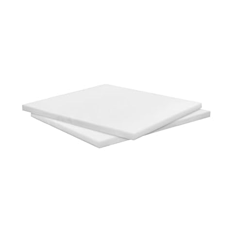 Luxe & Komfort® 2 x High Density Upholstery Foam Sheet Size 20 x 20 Inches, for Cushion, Seat Pads, Sofa , Dinning Indoor Floor mat [Pack of 2] (White Foam, 1) Cover
